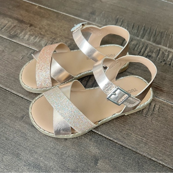 Tucker + Tate Sandals Tarya 9 Cross-Strapped Gold Glitter Girls Toddler - Picture 5 of 6